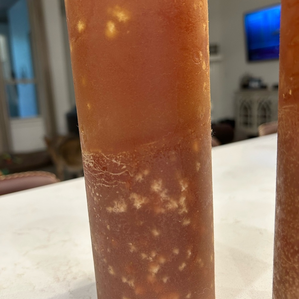 Elegant Brown Pillar Candles - Picture 5 of 6
